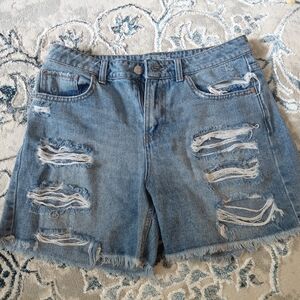 Wild Fable Light Blue Distressed Denim Shorts